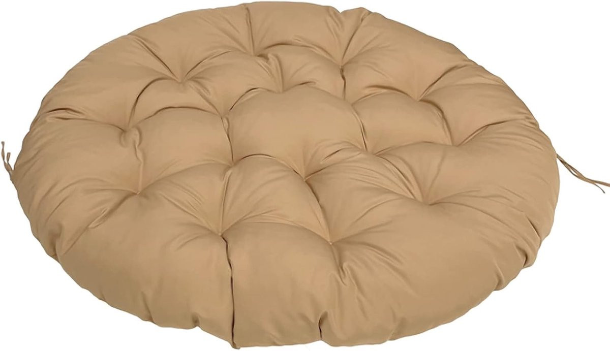 Dubbel Schommelkussen voor Buiten - Waterbestendige Hoes - Kaki - 130 x 130 cm