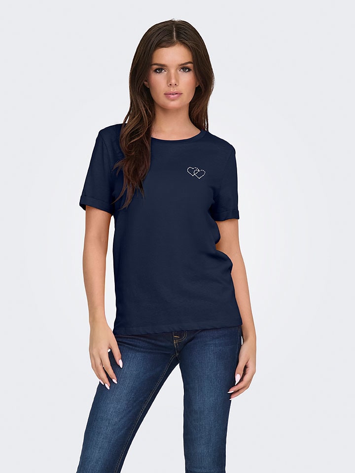 JDY Shirt "Kitty" in Dunkelblau - S