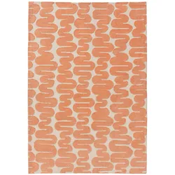 benuta Pop Kurzflor Teppich Ally Orange 120x170 cm - Moderner Kurzflor-Teppich für Wohnzimmer