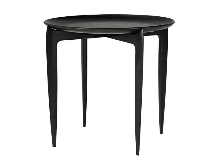 Fritz Hansen Foldable Tray Table Ø 45cm Schwarz