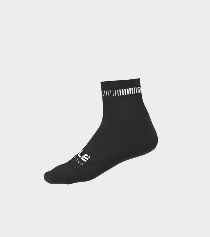 ALE' Calzini ciclimo Q-SKIN 12cm  LOGO nero-bianco