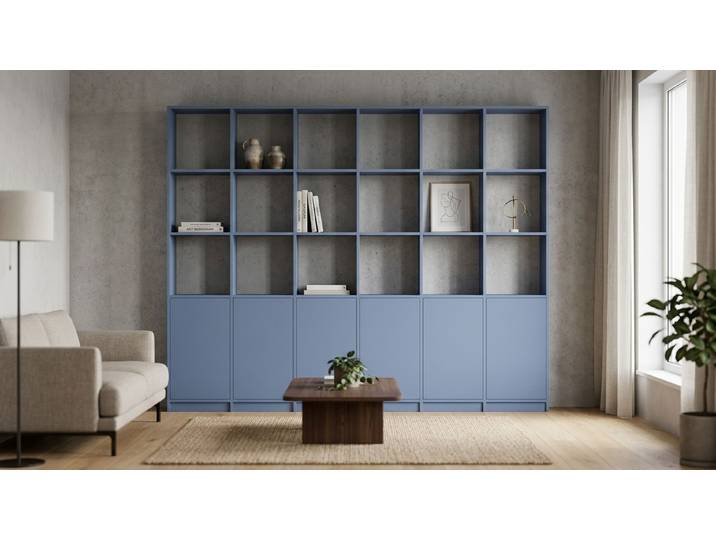 Schlichtes Regalsystem Premium Dekore Nebelblau