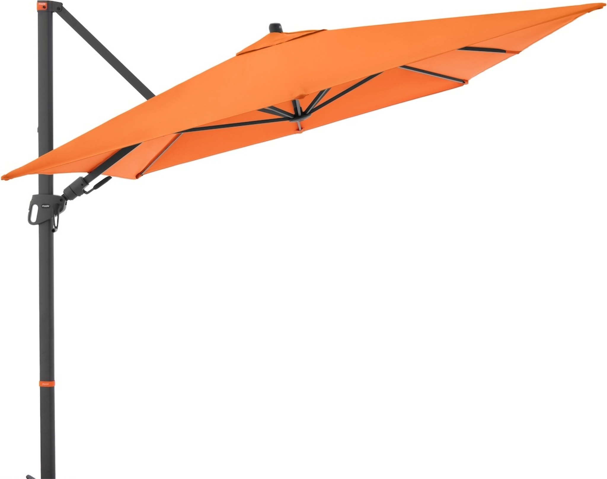 Doppler myZone Pendelschirm Side 280 x 280 cm Sonnenschirm 6 Farben Ampelschirm 455279 816 Orange