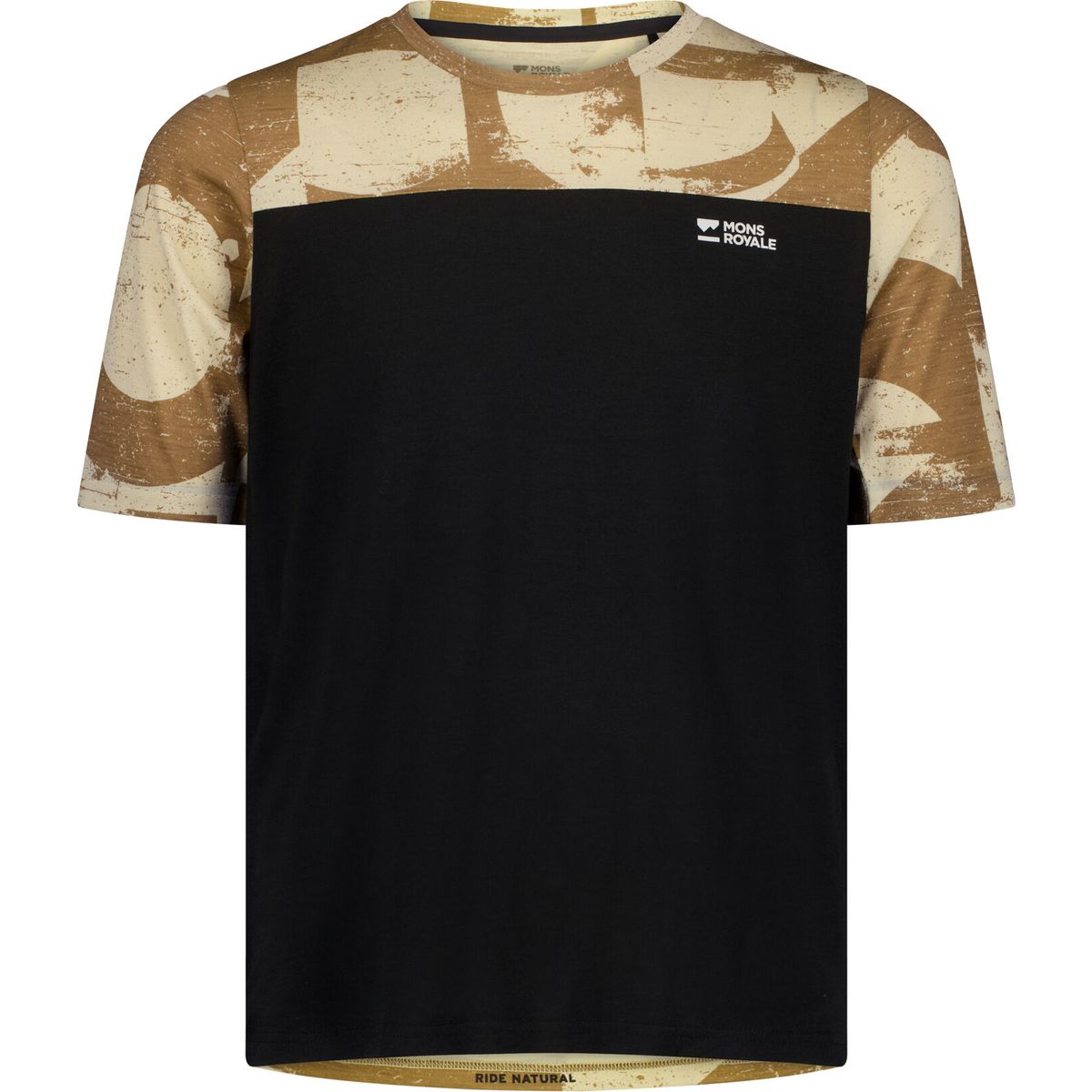 Mons Royale Mens Diversion Merino Bike Jersey Short Sleeve mr grunge / black (168) XL 100735-1171-168-XL