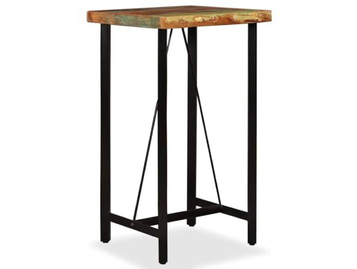 Bar-Set, 3-teilig, Massivholz, industrieller Stil Bartisch und 2 Hocker, Stahlbeine, Teakholz Mango, Akazie, 110 kg pro Sitz, Haus Bar Restaurant