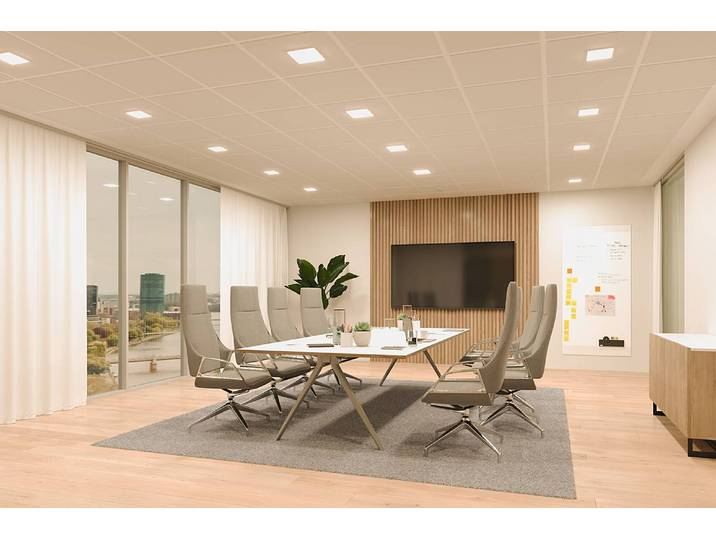 Deckenleuchte Veluna 20 x 20cm Weiß Polycarbonat LED LED-Platine
