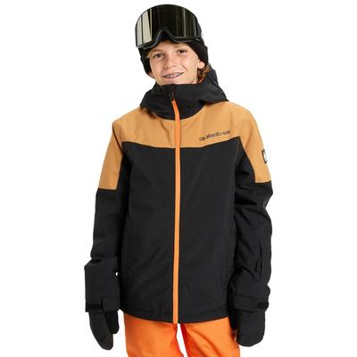 Snowboardjacke QUIKSILVER "Titano", Jungen, Gr. 14, schwarz, Obermaterial: 100% Polyester., Jacken Snowboardjacke