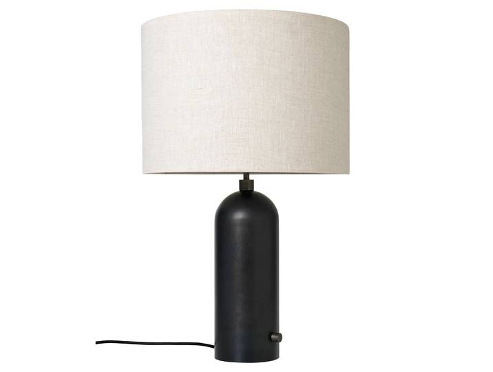 GUBI Lampe de table Gravity L Noir-toile