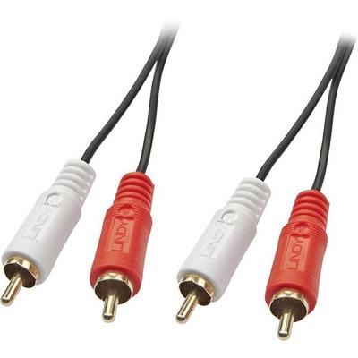 LINDY 35661 Cinch Audio Anschlusskabel [2x Cinch-Stecker - 2x Cinch-Stecker] 2.00 m Schwarz