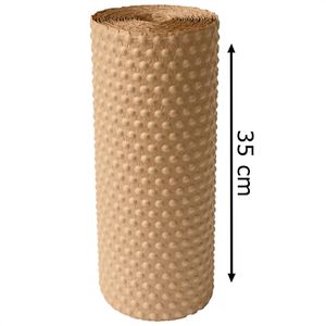 Papair Papair Luftpolsterfolie  Wrap Classic, braun, aus Noppenpapier, 35cm x 10m