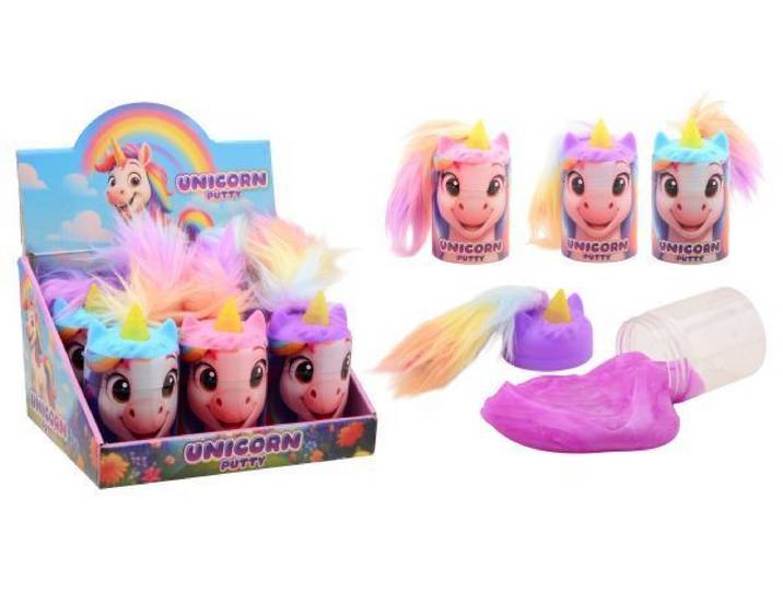Crazy Fluffy Hair Eenhoorn Putty - Set van 6 - 3 varianten