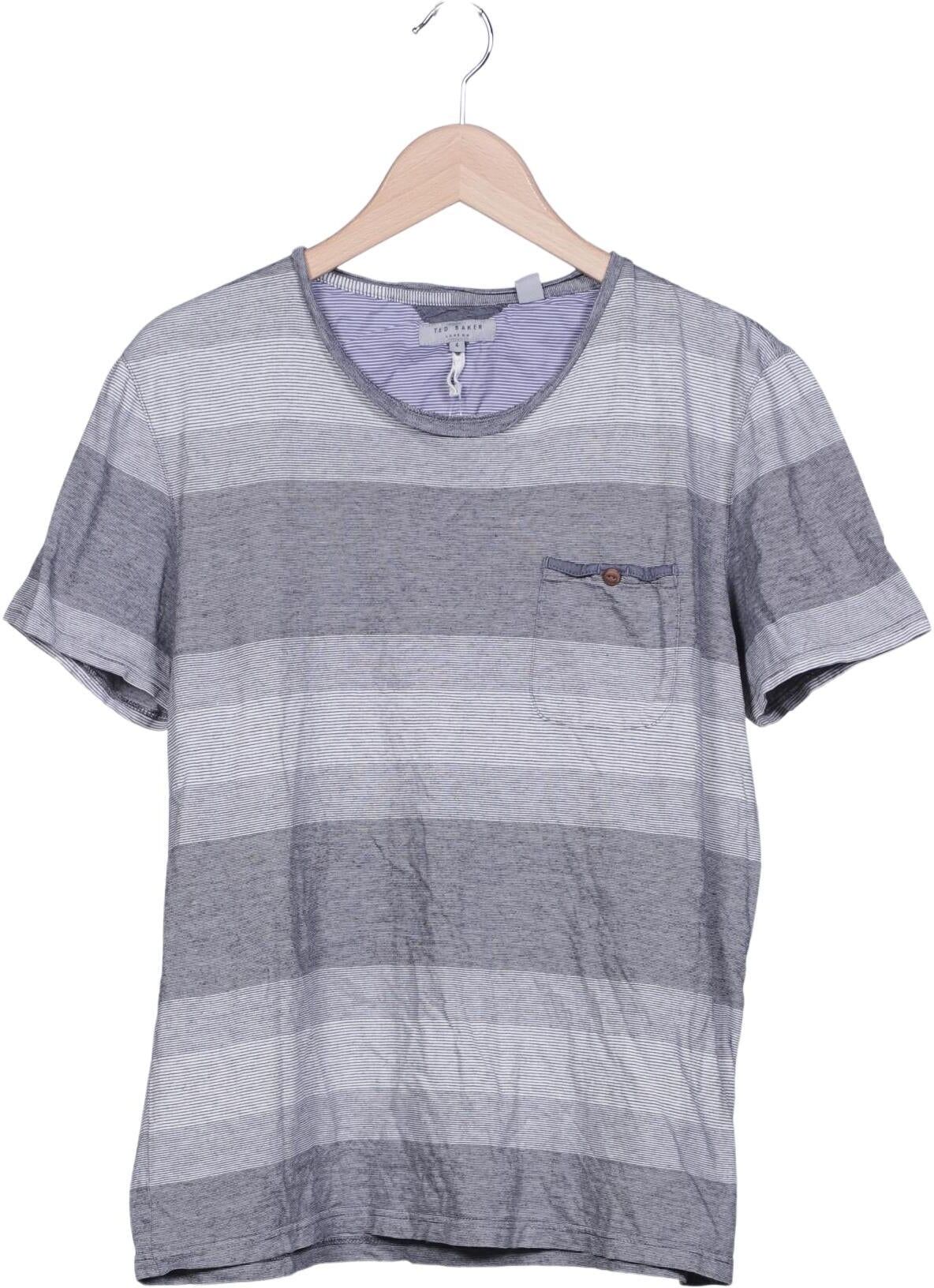 TED Baker Herren T-Shirt, Grau, Gr. L (Ted Baker 4), Baumwolle - Second Hand