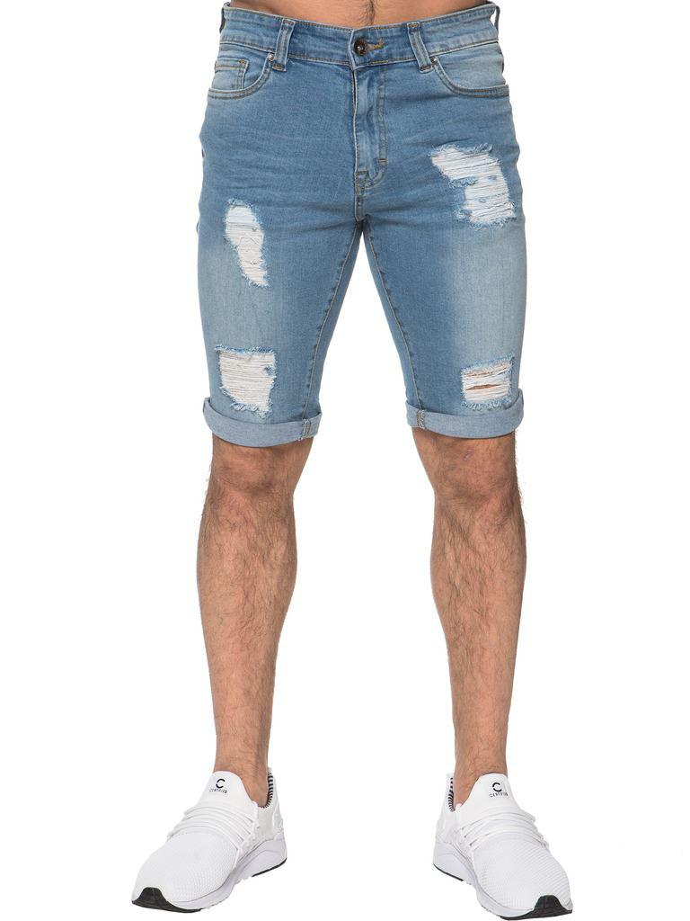 Heren Ripped Skinny Shorts