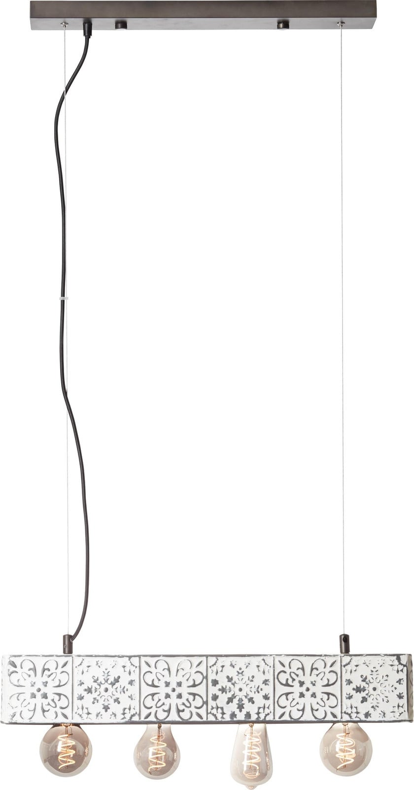 Brilliant Vagos hanglamp, 4-licht, zwart/wit, LED