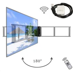 MonLines mySwing MSM12 elektrischer TV Wandhalter mit WLAN Adapter bis 75 Zoll (Wand, 40 kg), TV Wandhalterung