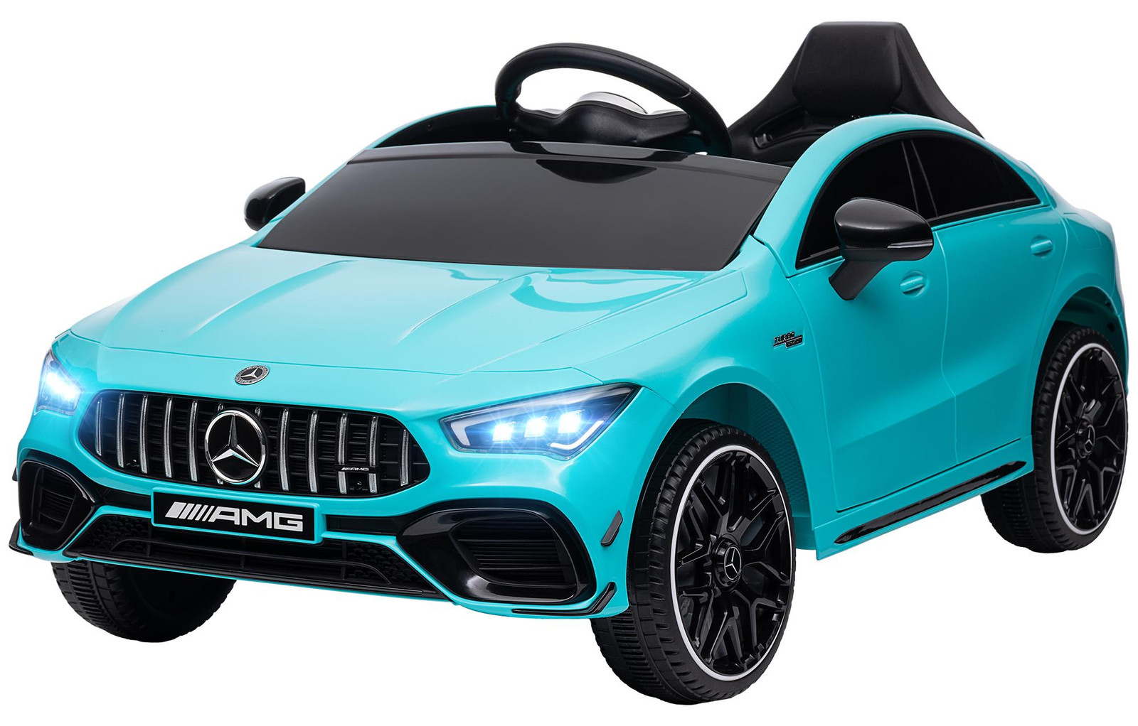 AIYAPLAY Elektrische kinderauto met 2.4G afstandsbediening, 12V, lichtblauw