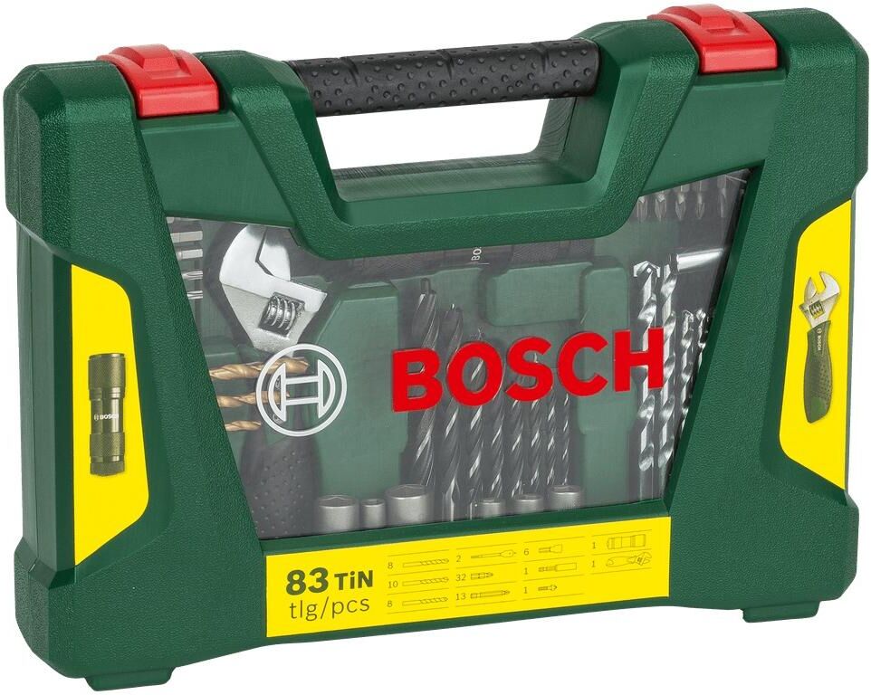 Bit-Set BOSCH "Bit-Set V-Line", grün (bunt), B:6cm H:22,5cm L:32cm, Bits, Bit-Set bunt Einheitsgröße