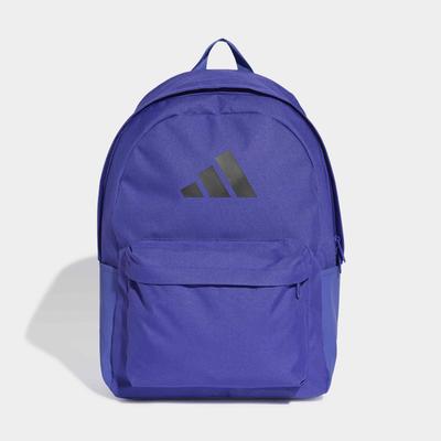 Rucksack ADIDAS PERFORMANCE "CLASSIC 3-STREIFEN LOGO", blau (pure lila, schwarz), Rucksäcke, Obermaterial: 100% Polyester, Rucksack
