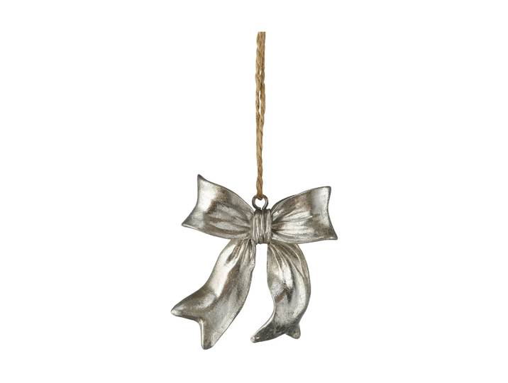 Lene Bjerre Serafina bow hanger Zilverkleurig, 6x2,5x6,7 cm