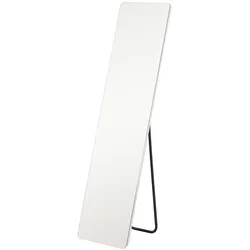 OKWISH Ganzkörperspiegel 150x40x3 cm Transparent mit LED-Beleuchtung 3 Lichtfarben dimmbar Touch Steuerung gehärtetes Glas freistehend oder Wandmontage