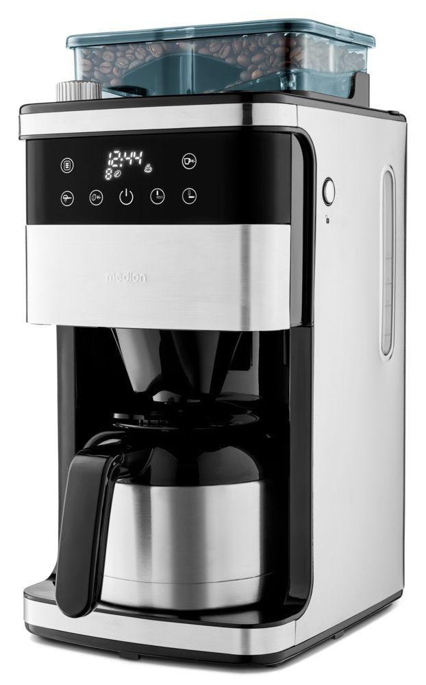 Medion MD 19911 Kaffeemaschine mit Mahlwerk edelstahl