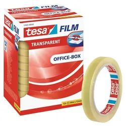 tesa OFFICE-BOX Klebefilm 12 mm  x 66 m transparent