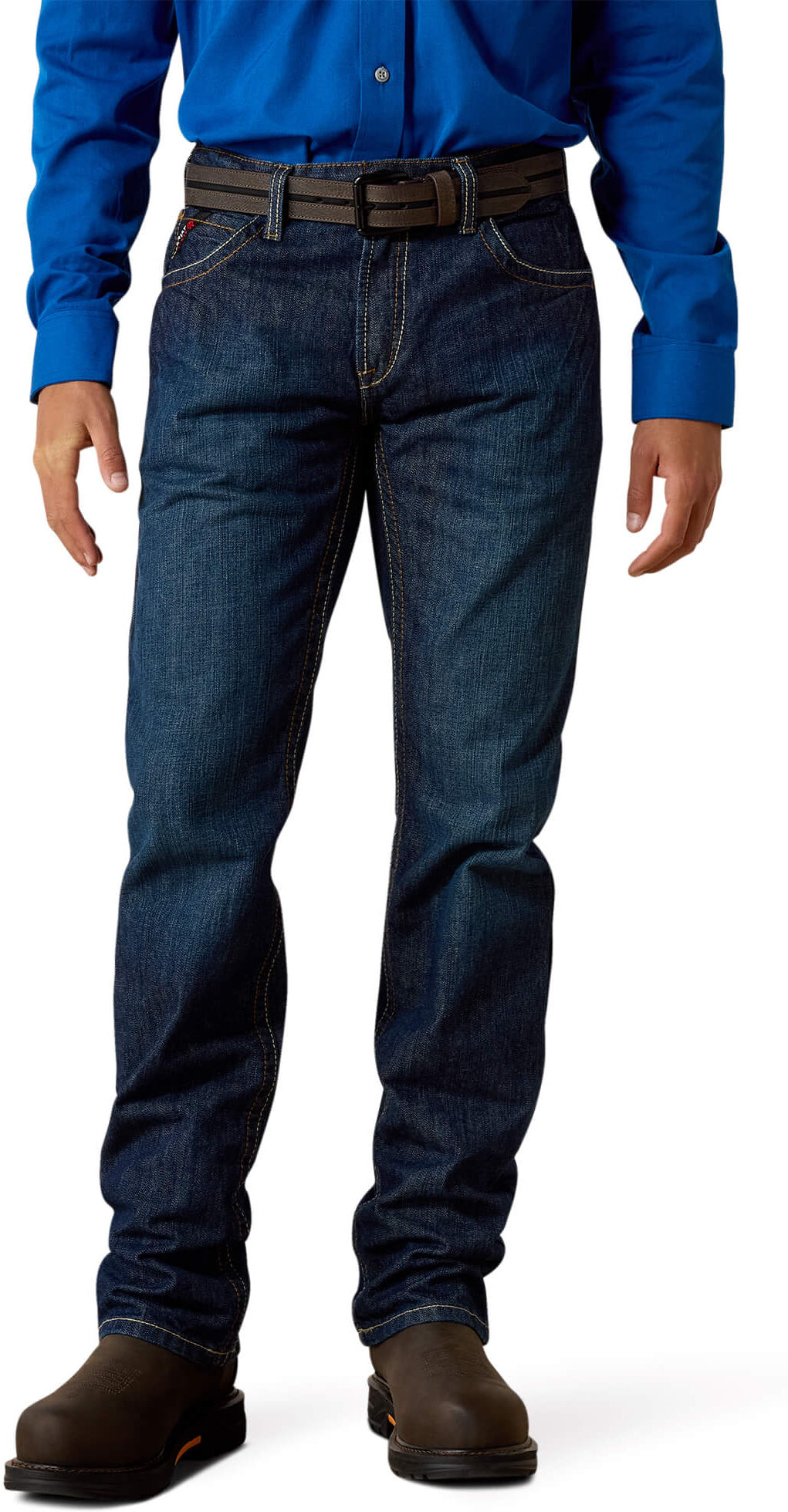 Men's Flame-Resistant M5 Straight Basic Stackable Leg Jeans in Shale, Size: 30 X by Ariat