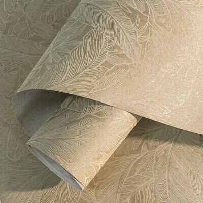 Seabrook Designs Deco Banana Leaf Nonwoven Unpasted Wallpaper