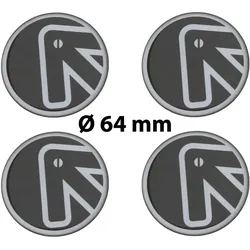 4 x Ø 64 mm Polymere Aufkleber / Pfeil / Nabenkappen, Felgendeckel