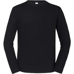 ICONIC 195 RINGSPUN PREMIUM LONG SLEEVE T | Langarm T-Shirt Herren & Damen – 100% Baumwolle, Hochwertig & Bequem, Ideal für Alltag & Druck, schwarz, 2XL