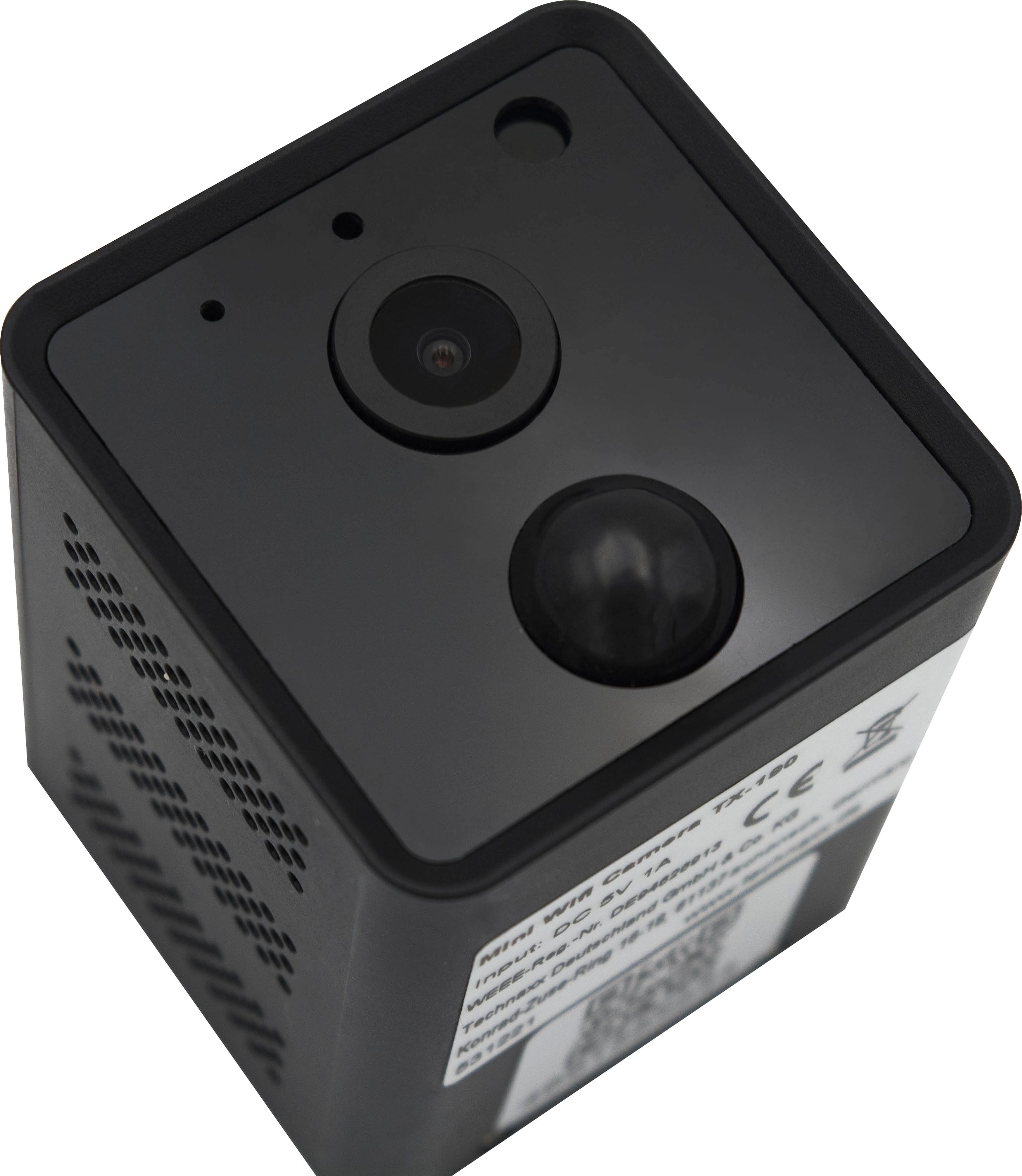 Technaxx Überwachungskamera "Mini Wifi IP Kamera TX-190", schwarz, B:4,8cm H:4,8cm T:6,6cm, Überwachungskameras, Überwachungskamera