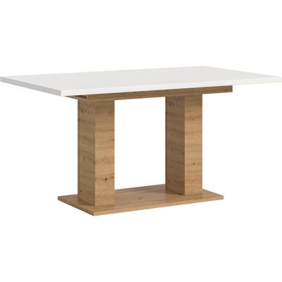 Esstisch HOME AFFAIRE "Motus, ausziehbar 150 -190 cm, inklusive 40 cm Einlegeplatte", braun (artisan oak, weiß nachbildung, artisan oak nachbildung, weiß nachbildung), B:150cm H:76cm T:90cm, Tische, Esstisch, Doppelsäulengestell mit Bodenplatte,...