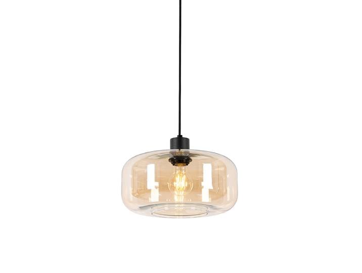 Suspension intelligente noire avec verre ambré incl. WiFi A60 -