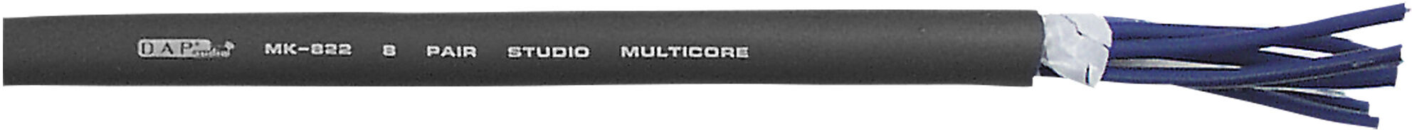 DAP Audio Mk-822 8-Paariges Studio-Multicore-Kabel – Schwarze Ummantelung – Preis Pro Meter