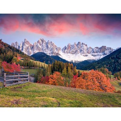 Papermoon "ALPEN-DOLOMITEN DORF und Landschaft"
