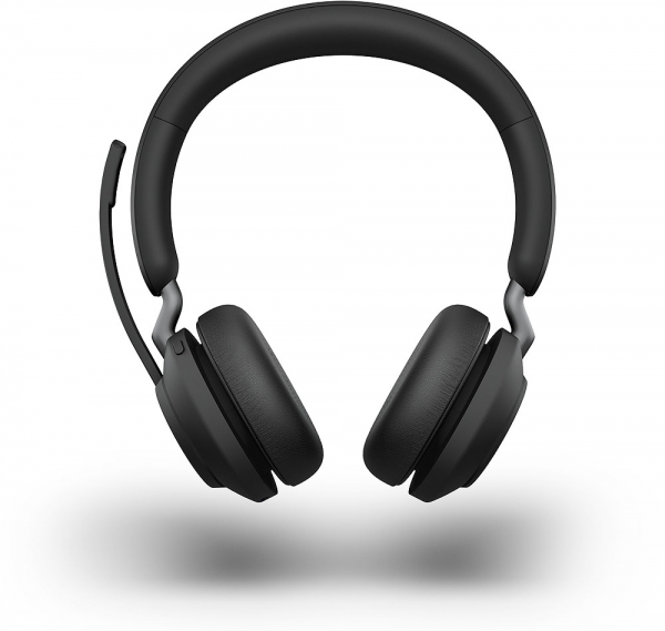 Jabra GN Jabra Evolve2 65 MS Stereo Headset On-Ear Bluetooth kabellos USB-A Geräuschisolierung Schwarz mit Ladestation Zertifiziert für Microsoft Teams (26599-999-989)
