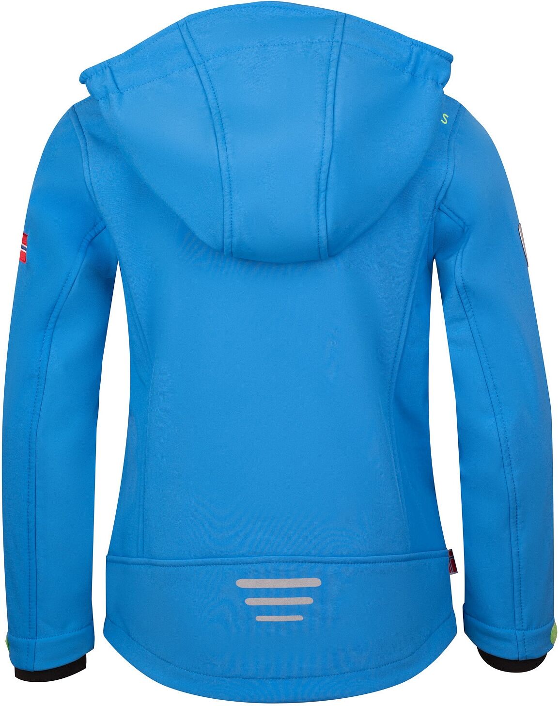 Softshelljacke TROLLKIDS "Kids Trollfjord Jacket", Mädchen, Gr. 98, bunt (medium blau, grün), Obermaterial: 94% Polyester, 6% Elasthan, normal, Jacken Softshelljacke, Langarm-Design, mit Reissverschluss, wärmeisolierend medium blau, grün 98