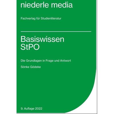 Basiswissen StPO - 2022, Taschenbuch von Sönke Gödeke, Niederle, J
