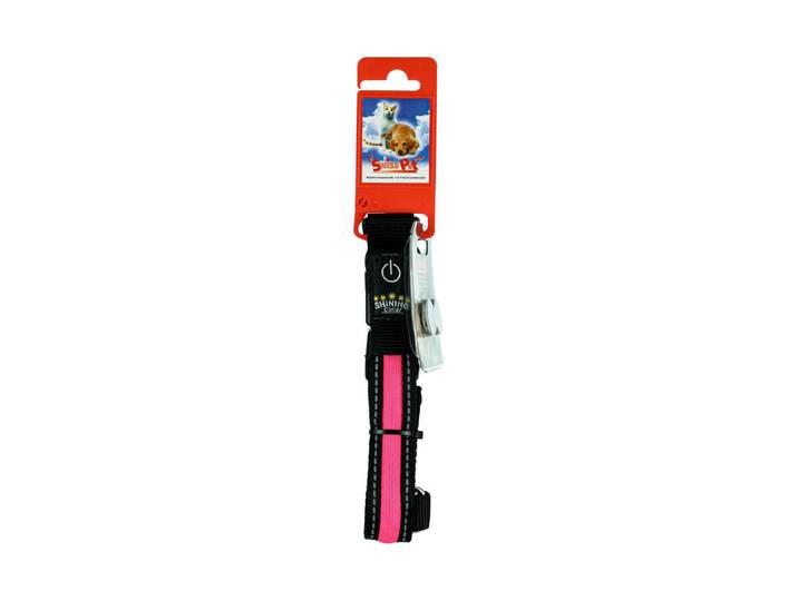 swisspet Hunde-Leuchthalsband Fluo M, pink