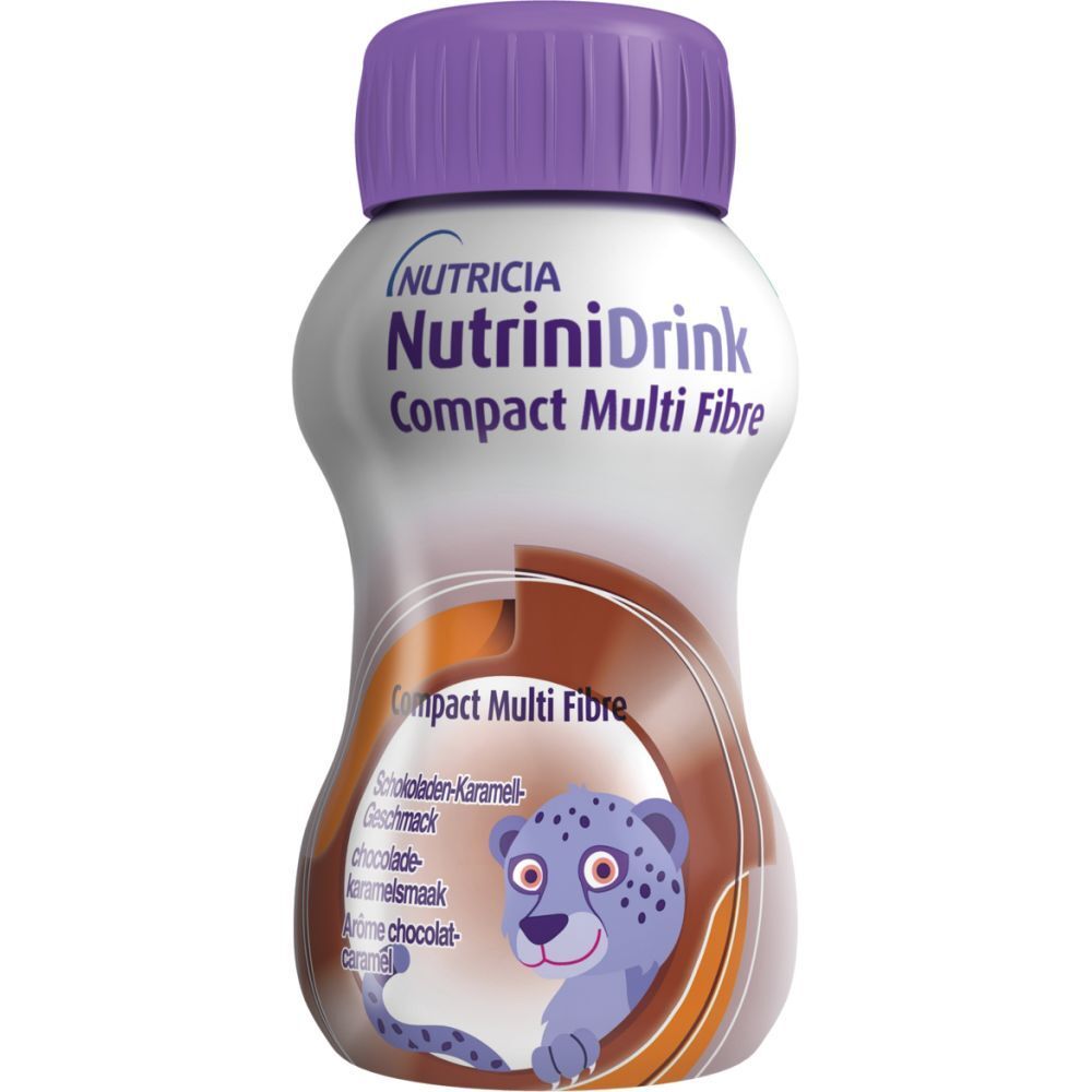 Nutrinidrink Compact MultiFibre Schoko-Karamell 8x4x125 ml Flüssigkeit