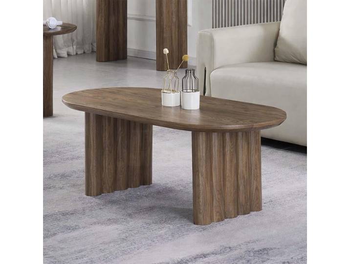 Table basse Milton & Oldbrook 120 cm\, placage chêne brun Zafra