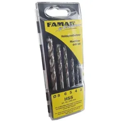 FAMAG Holzspiralbohrer HSS | Ø 3, 4, 5, 6, 8 mm