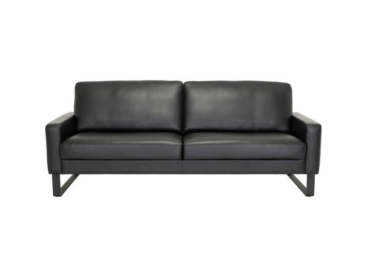 Sofa Devin Leder schwarz B 202 T 90 cm - Möbel Konfigurator: Traummöbel individuell zusammenstellen - Sofa