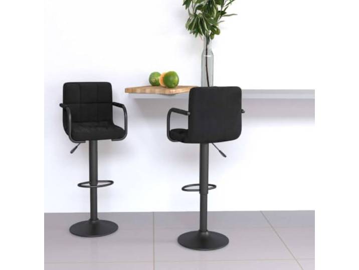 ZXQVLMRS 2er Barhocker Set, Samt Drehbarer Tresenstuhl, Höhenverstellbar Mit Gasdruckfeder, Integrierte Fußstütze, Stabiles Stahlgestell, Modernes Design