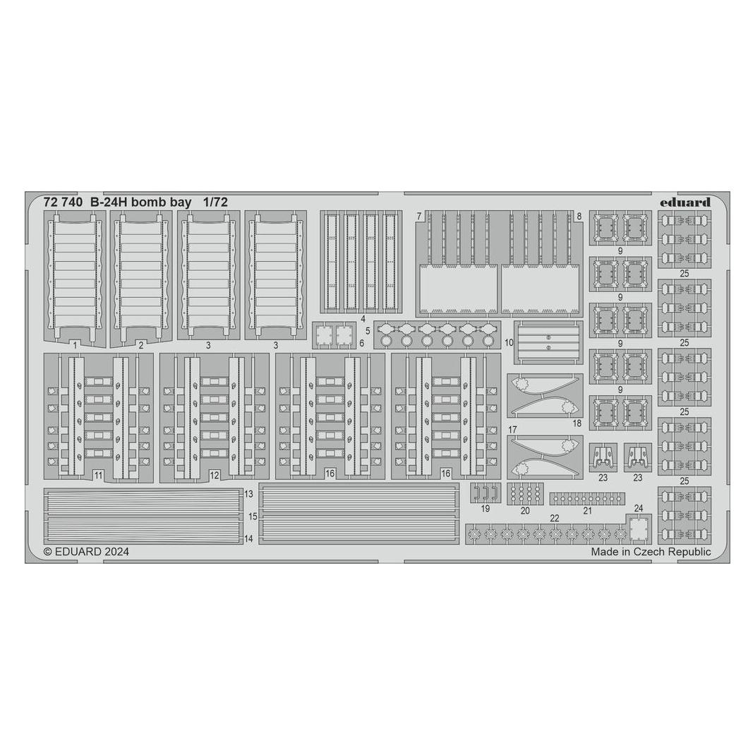 Eduard B-24H bomb bay 1/72 (72740)