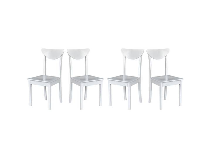Leaf Design Esszimmerstuhl 4x Hugo 3 D ; weiss, Weiß, Holz, Echtholz,Buche, Holz Optik, 43x86x40 cm, Esszimmer, Stühle