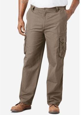 Men's Big & Tall Expedition Ripstop Cargo Pants by Boulder Creek in Bark (Size 40 40)