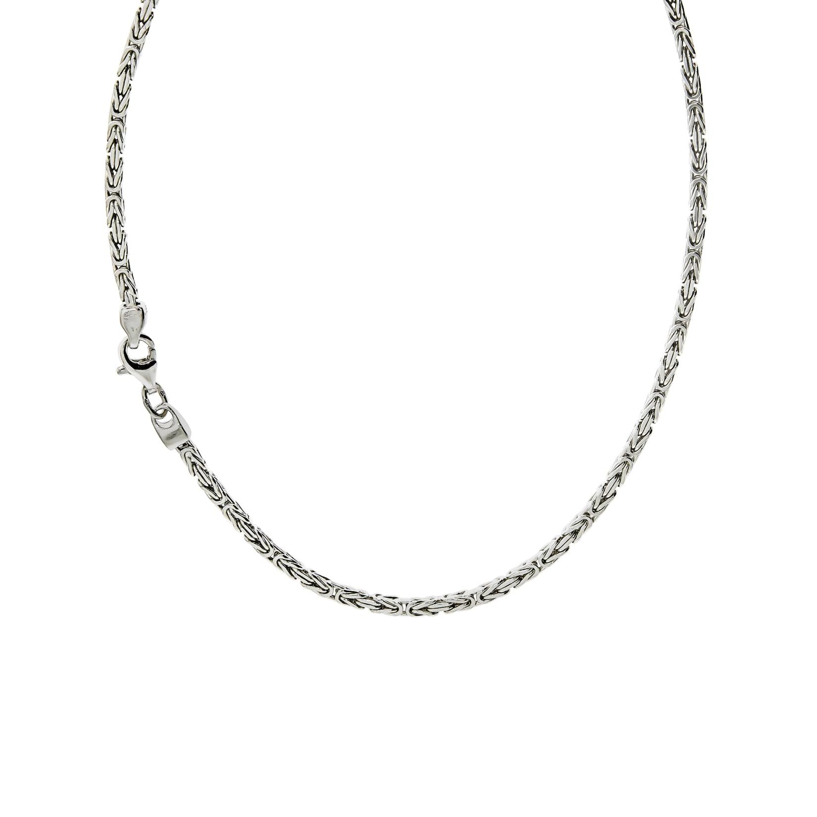 Zeeme Basic Halskette Silber 925 poliert Königskette 2,2mm breit