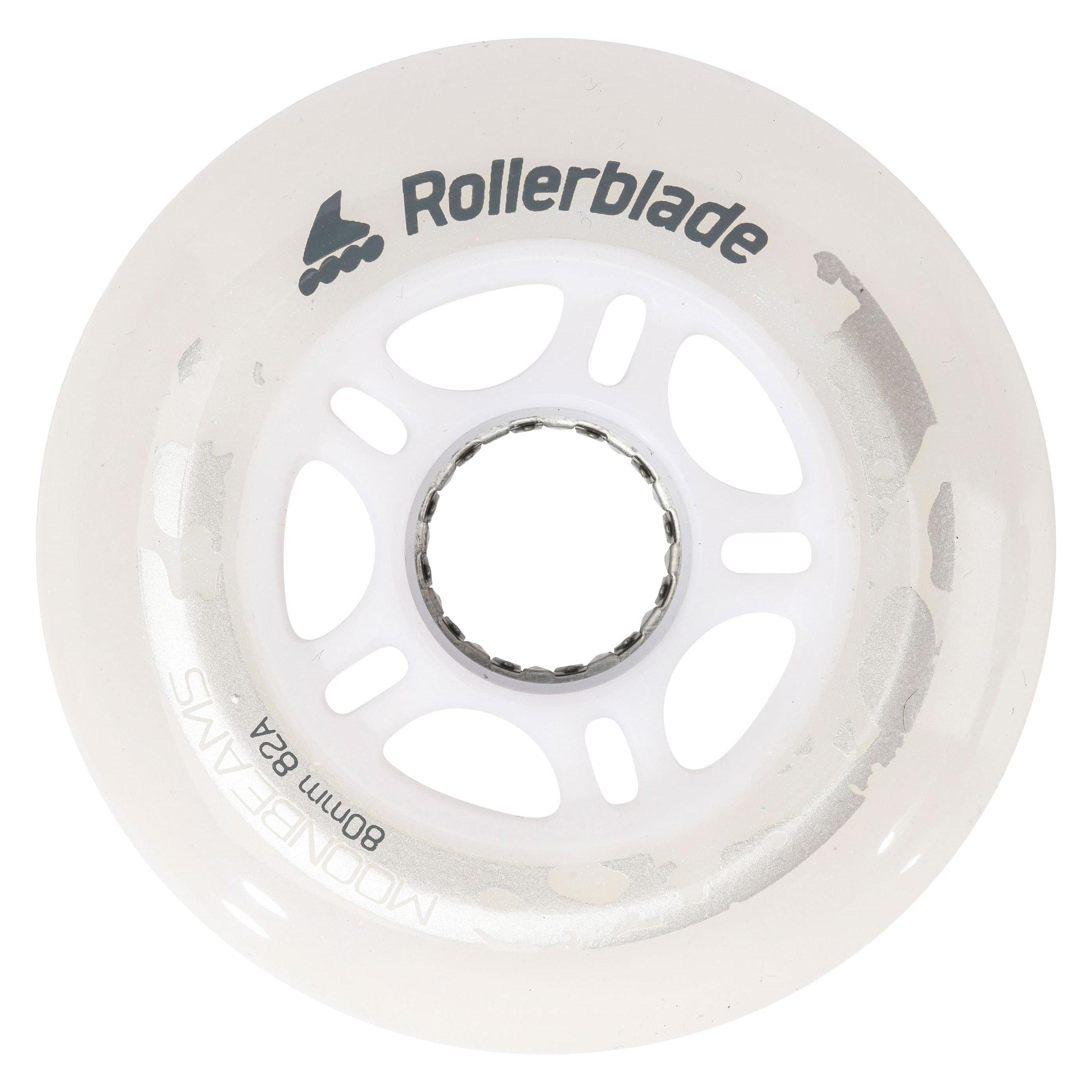 Rollerblade Inline-Skates Rollen-Komplettset Moonbeams LED 80/82A (80 mm, 82a) (6120000.100)