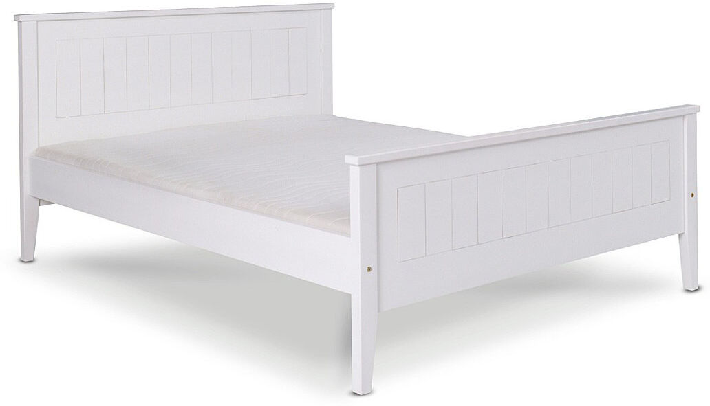 Gracie Oaks Felton Solid Wood Bed White European Single (90 x 200cm)